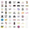 Conjunto Transfronteiriço de 50 Peças de Adesivos de Graffiti de Emojis, Adesivos Decorativos à Prova d'Água para Garrafas de Água e Celulares, Adesivos de Emoji Criativos para Atacado