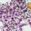 Cuentas de flor de explosión de dibujo bicolor de 8/10 mm alambre de oro cuentas de vidrio de grietas de hielo pulsera collar accesorios de joyería diy