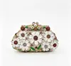 Bolsas de Noche con Incrustaciones de Diamantes Transfronterizas Listas para Enviar, Bolsos de Diamantes de Estuche Duro Metálico Hueco, Vestidos de Banquete de Comercio Exterior