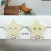 Botão Estrela Colorido de Dois Olhos Pó Prata Colorido Botão Estrela de Cinco Pontas Casaco Roupas de Algodão Corda Vencedora Fivela de Corda Fivela Decorativa