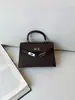 Bolsa 2026 Nuevo Estilo de Moda Segunda Generación Bolso Kelly 22cm Hebilla Plateada Primavera Verano Sentido de Alta Gama Bolso para Mujer Hombro Único Cruzado de Hombro Bolso de Mano