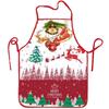 Tecido 100% Poliéster Estampa Digital Avental de Natal Sem Mangas Decorações de Avental de Natal Personalizadas Peça Única Pedido Mínimo