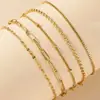 Set de Pulseras Transfronterizas Europeas y Americanas, Joyería de Mano Minimalista Bohemia, Cadena de Metal, Cadena Multicapa para Mujer, 5 Pulseras