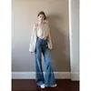 Top chic e bonito estilo francês ombro a ombro para mulheres, top curto de bolinhas ombro a ombro para primavera e outono, absolutamente deslumbrante e único, camisa elegante de manga longa