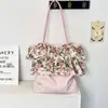 5423 Nuevo Bolso de Hombro Patchwork Floral Rosa Vintage para Mujer con Volantes, Gran Capacidad, para Viaje, Portátil, de Axila