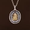 Rey del Ciervo Dorado Colgante de Plata S925 Retro Hacer Antiguo Pagoda Elefante Dorado Jixiang Collar Colgante Accesorios para Hombres y Mujeres