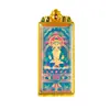 Pendente 3D Cultural Criativo Xizang Cervo Duplo 4x2 Amarelo da Riqueza Pintado à Mão Tradicional e Buda da Medicina Tara Verde
