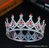 Corona de Novia Europea y Americana Diadema Colorida de Pedrería Transfronteriza Corona de Plástico Barroca Accesorios para Vestido de Boda Accesorios para el Cabello