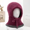 Gorro de Punto Estilo Coreano Otoño Invierno Etiqueta en Inglés Gorro de Lana Versátil para Mujer Circunferencia de Cabeza Grande Protección para los Oídos Gorro para Clima Frío Gorro de Tejer Hace que la Cara Parezca Más Pequeña