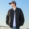 Atacado do Fabricante Jaqueta Esportiva Casual Jaqueta com Gola Baseball Masculina Primavera e Outono Nova Cor Sólida Solta Jaqueta Casal