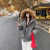 Ropa Personalizada para Mujer, Parka Retro Americana de Venta Caliente en Aliexpress con Cuello de Piel, Chaqueta de Algodón Acolchada Gruesa de Invierno con Capucha