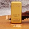 Barra de oro arena imitación oro hecha a mano ladrillo de oro macizo regla hogar decoración moral adornos accesorios de simulación muestra barra de oro exposición