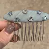 Peine Pinza para el Cabello con Moño Estampado de Leopardo, Peine de Alta Gama Exquisito, Accesorio de Pasador para Flequillo Lateral de Corona Alta