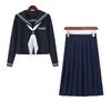 Melhorado Ciano Três Básicos Jk Uniforme terno Estilo Universitário Roupa de Aula Estilo Marinho Escola para Manga Longa Uniforme de Marinheiro em estoque