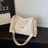 Nova Bolsa de Ombro Corrente Casual de Nicho Coreana, Bolsa Feminina de Grande Capacidade, Bolsa Simples de Alta Qualidade para Comutar sob o Braço
