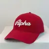 Gorra de Béisbol Suave con Bordado de Letras con Parche Alfa Estilo Coreano para Mujer, Nuevo Sombrero Simple Versátil para Exteriores con Protección Solar