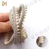 Tira de dibujo de semicírculo tridimensional de pedrería al por mayor accesorios para joyería DIY diamante de cristal equipaje ropa cordón decorativo para zapatos accesorios de taladrado en caliente