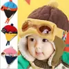 Estilo Coreano Clásico Otoño e Invierno Niños y Niñas Moda Gorro con Protección para Orejas de Bebé Gorro Lei Feng de Invierno Sombrero Infantil Piloto