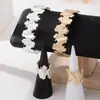 Moda Europea y Americana Transfronterizo Moderno Nuevo Conjunto de Dos Piezas de Pulsera y Anillo con Forma de Hoja Irregular Metálica para Mujer