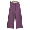 Calças Casuais Estilo Europeu e Americano Enceradas Outono e Inverno Estilo Plano Cordão Retas Estilo Preguiçoso Calças Soltas Emagrecedoras de Perna Larga para Mulheres