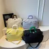 Bolsa de almacenamiento de equipaje expandible, nueva bolsa de gimnasio de moda estilo coreano transfronteriza con asa de trolley, bolsa deportiva portátil de gran capacidad