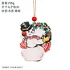Adornos navideños de madera estilo retro americano, colgantes de madera nostálgicos de muñeco de nieve y Papá Noel, etiquetas colgantes para decoración de árbol de Navidad, regalos