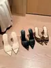 Sandalias Elegantes de Punta Fina sin Cierre para Verano 2026 con Tacón Delgado y Diseño Plisado, Sandalias de Tacón Alto Abiertas de Moda para Mujer