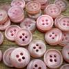Botão de Camisa Rosa Claro 100% Natural de Chifre de Boi 11mm Botão de Chifre de Boi Borda Fina Botão de Casaco de Caxemira Botão de Chifre de Boi Real