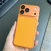 Capa de Celular TPU Skin de Encaixe Instantâneo Chamativa para iPhone 18 PM Apple 17 Padrão Lichia Capa de Celular em Pele de Cordeiro