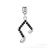 Colgante de Aleación Corazón Negro y Estrella DIY Zapato de Cristal Árbol de la Vida Encanto Pulsera DIY para Mujer Estrella de Cinco Puntas