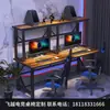 Escritorio de Computadora E-sports Hotel Cafetería de Internet Bar Estantería de Doble Capa Escritorio Integrado Posición para Varias Personas Mesa de Escritorio Superior Montado Simple Caja de PC