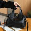 Bolsa Feminina Couro Genuíno Novo Estilo Bolsa de Mão de Luxo Couro Bovino de Primeira Camada Bolsa Transversal Grande Capacidade Bolsa Tote para o Dia a Dia