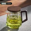 Bule de chá estilo chinês para preparar chá em casa, conjunto de bule de chá de vidro com bandeja de chá, xícara de chá com separação de chá e água, bule de chá individual