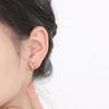 Pendientes de acero inoxidable de moda con forma de corazón, joyería exquisita y versátil, pendientes de oro de 18 quilates con temperamento de amor.