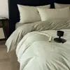 Juego de ropa de cama de cuatro piezas estilo lujo ligero de algodón de fibra larga de 60 hilos, funda de edredón de algodón puro, grado A para maternidad e infantil, funda de edredón de algodón, sábana bajera y sábana de cama