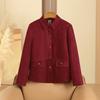 Camisa de manga larga de nuevo estilo de otoño para madre de mediana edad, abrigo fino, cortavientos holgado informal de primavera y otoño para mujer de mediana edad y anciana