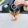 Cross-border New Golden Phoenix Acrílico Carro Pingente Moda Mochila Pendurado Chaveiro Pingente