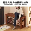 Banqueta para cambiarse los zapatos para uso doméstico, zapatero simple integrado para la entrada de la sala de estar, un banco largo y bajo que se puede usar para sentarse, organizador de zapatero de almacenamiento multicapa