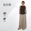 170g Franela Arrugada Verano Fresco Tejido Ropa de Mujer Estilo Casual Pantalón de Moda Texturizado Tejido