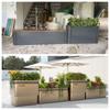 Caja de flores de hierro forjado de acero inoxidable para exteriores departamento de ventas macizo de flores municipal plaza comercial jardinera para árboles valla macetero