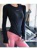 Tops Deportivos para Mujer en Otoño e Invierno, Sexy Elástico Ajustados de Manga Larga Ropa Profesional para Fitness, Correr, Entrenamiento, Yoga
