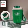 Popular Taza de Acero Inoxidable 316 Estilo Ins con Pantalla de Temperatura, Doble Pared Aislada con Correa, Taza de Viaje Portátil y Elegante