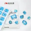 Dongzhou Arte de Uñas Diamante Colección Azul Lago Profundo Diamante Huevo de Paloma Gota de Agua Diamante Forma Especial Fondo Puntiagudo Diamante Explosivo Joyería de Cristal K9 de Alta Calidad
