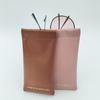 Bolsa de almacenamiento para gafas simple, bolsa para tarjetas de PU, monedero para mujer, bolsa de tela multiusos con resorte, bolsa conveniente para guardar llaves