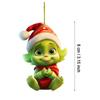 Decorações de monstro de pele verde de Natal transfronteiriças Decorações de árvore de Natal do Grinch Enfeites de presentes de feriado Árvore de Natal