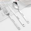 Juego Moderno Minimalista de Cuchillo, Tenedor y Cuchara de Acero Inoxidable, Vajilla Estilo Occidental Pulida a Espejo, Cuchillo, Tenedor y Cuchara de Acero Inoxidable