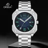 Reloj Cuadrado Personalizado Orsga para Hombre Nicho Calendario Fresco Fabricante Transmisión en Vivo Exportación Transfronteriza Reloj de Pulsera de Cuarzo para Hombre