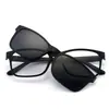 Gafas de Sol Polarizadas Cuadradas para Hombre, Gafas Magnéticas con Clip para Ciclismo, Gafas de Sol de Moda Coloridas con Clip de Tr90 para Mujer, Monturas para Graduación