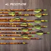 7.8 flecha compuesta de carbono mixta de camuflaje intercambiable arco recurvo para salida de fábrica de flechas de carbono con veta de madera de camuflaje