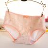 Ropa interior femenina de la serie Fruit, de algodón, de cintura media, con dibujos animados, para estudiantes